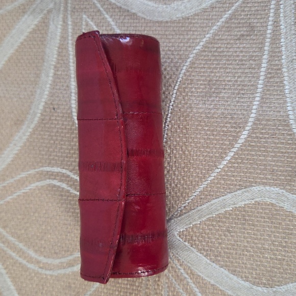 Collection: Vintage Genuine Red Eelskin Purse And Accessories! - Picture 8 of 13
